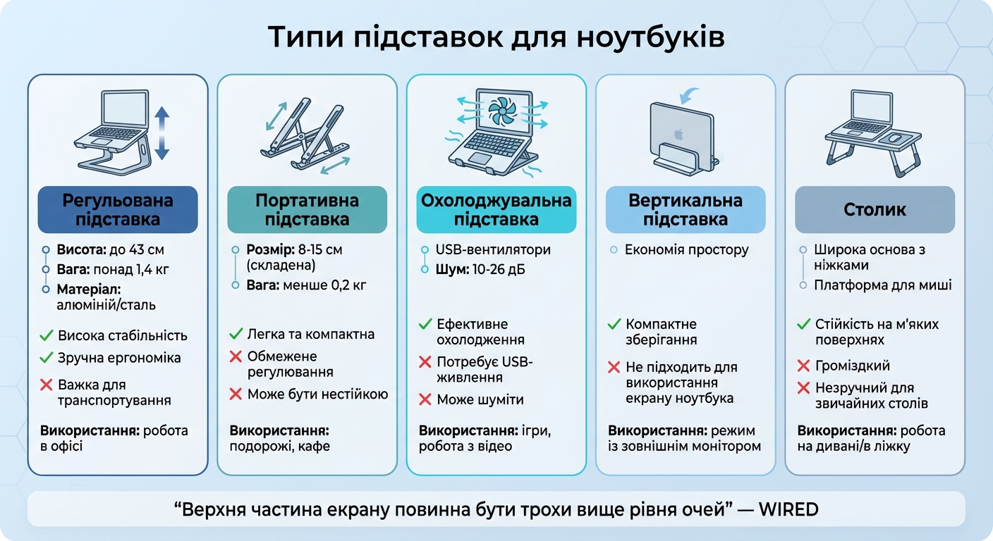 Порівняння типів підставок для ноутбуків: переваги та використання