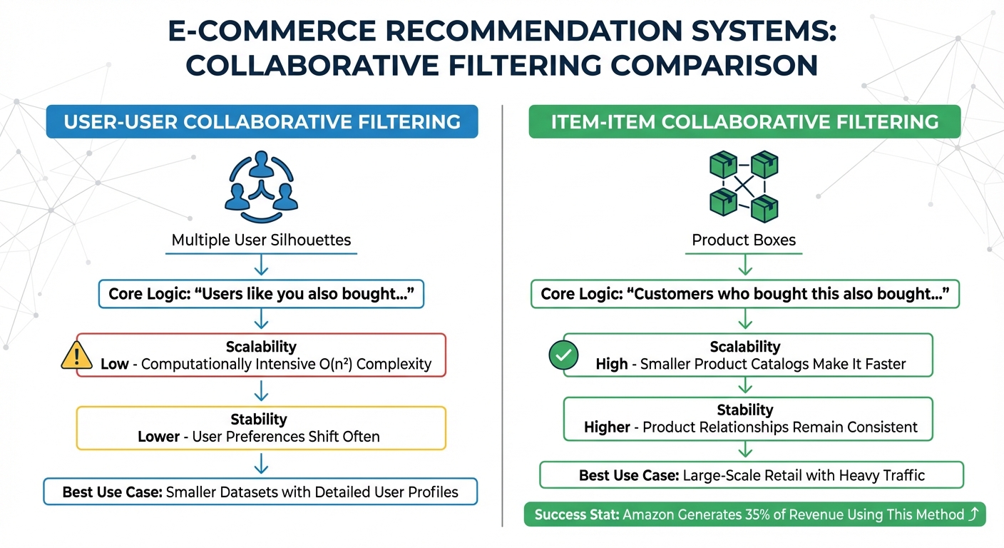 User-User vs Item-Item Collaborative Filtering Comparison