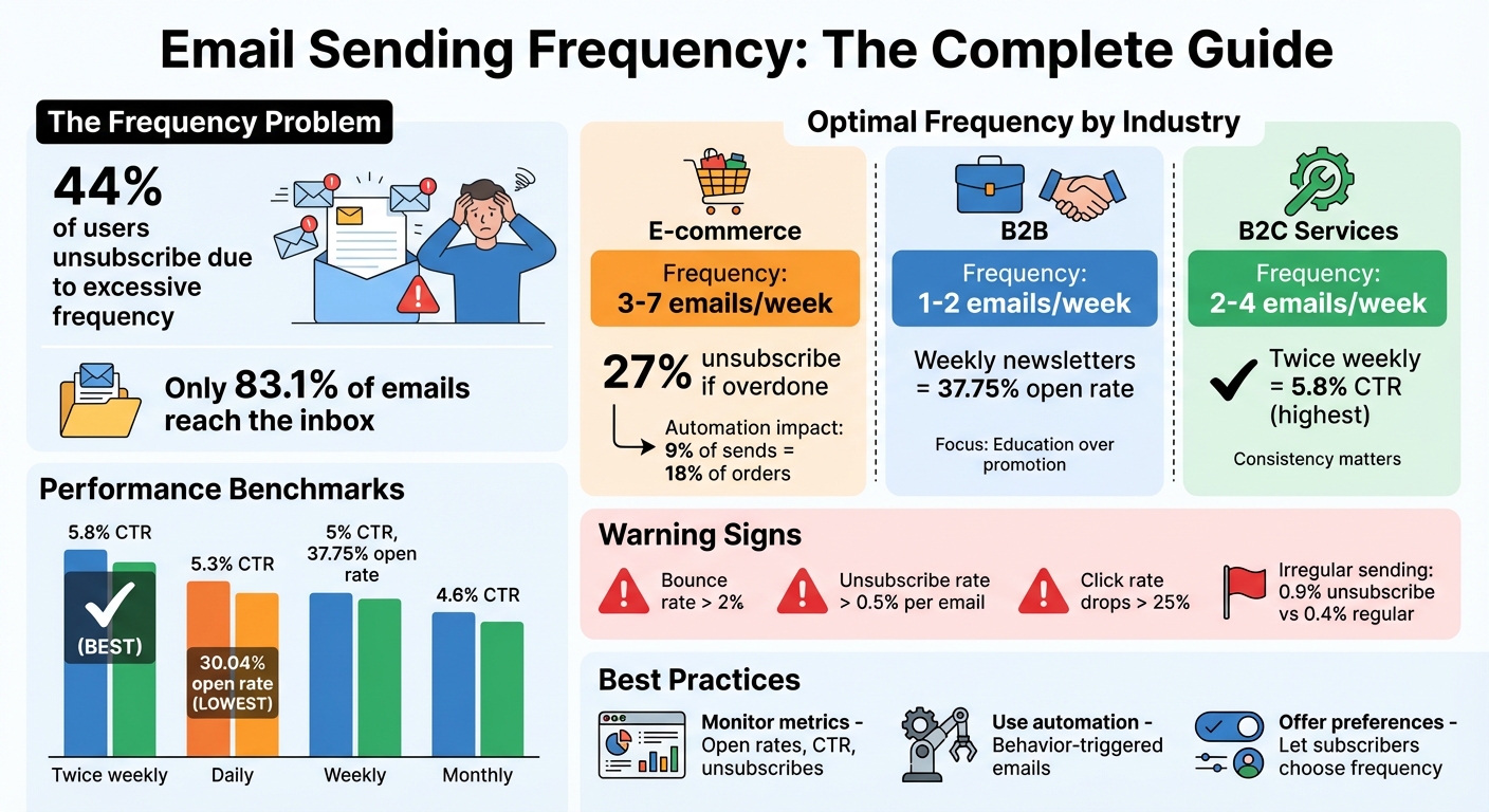 Email Sending Frequency Best Practices by Industry and Key Performance Metrics