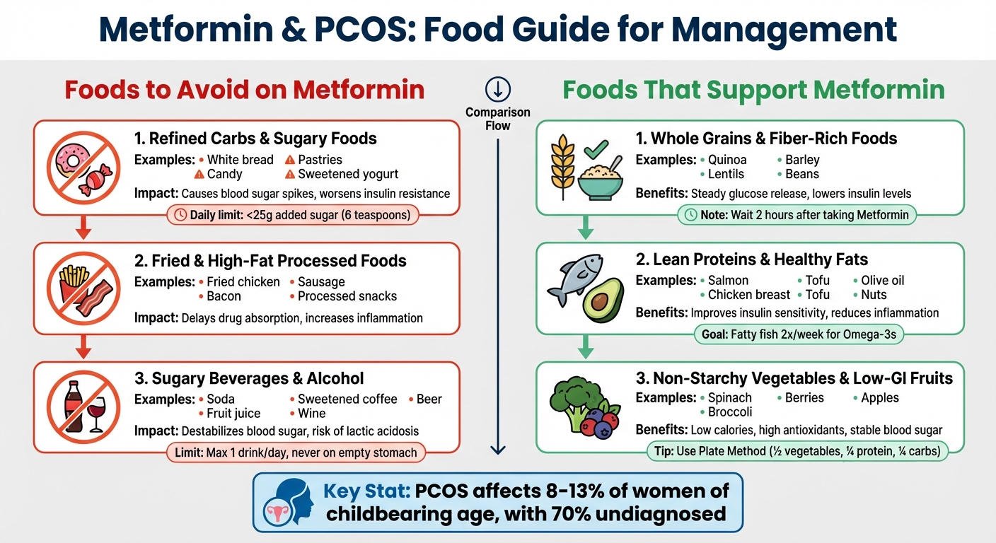 Foods to Avoid vs. Foods to Eat on Metformin for PCOS Management