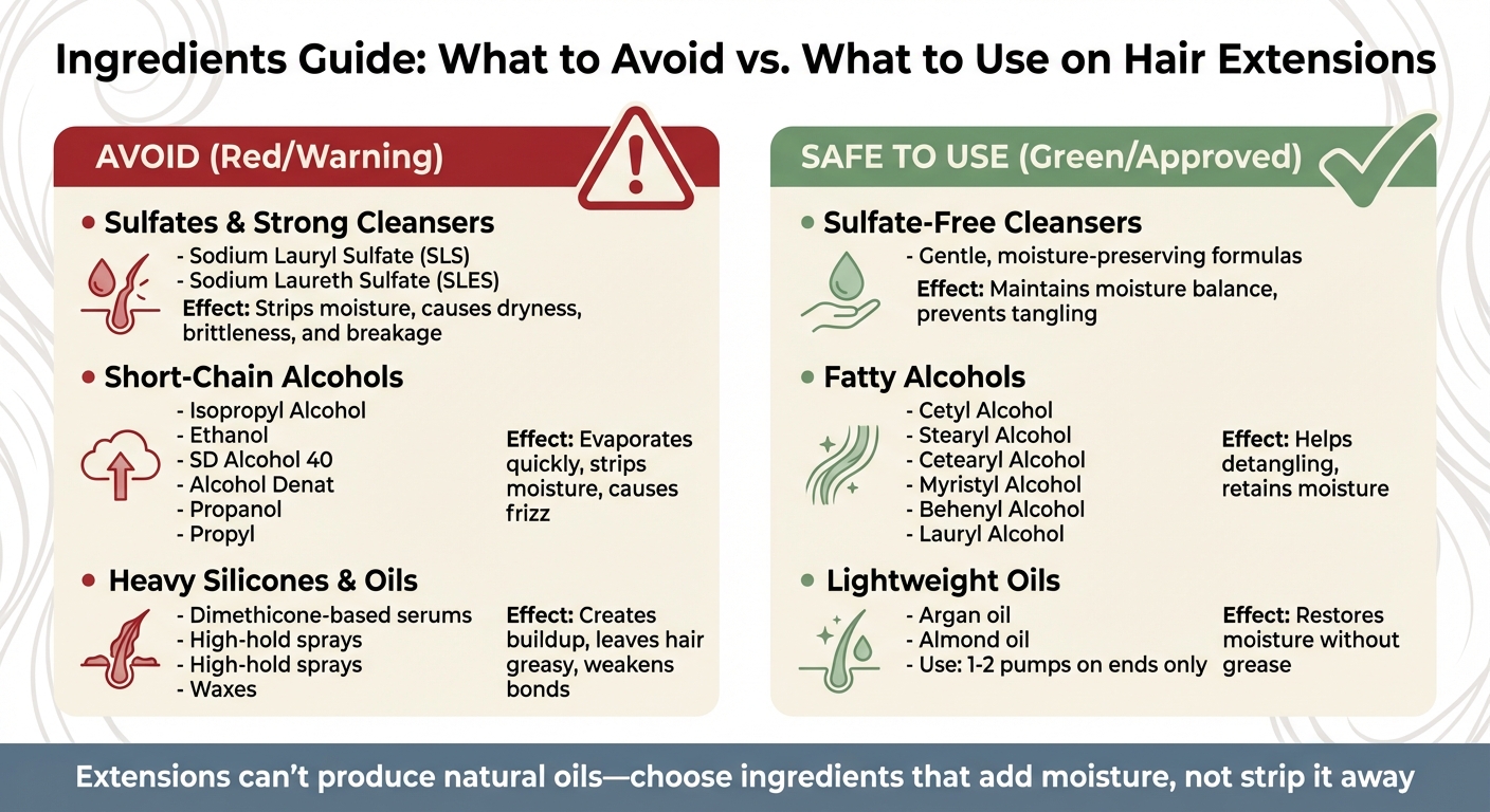 Harmful vs Safe Ingredients for Hair Extensions Care