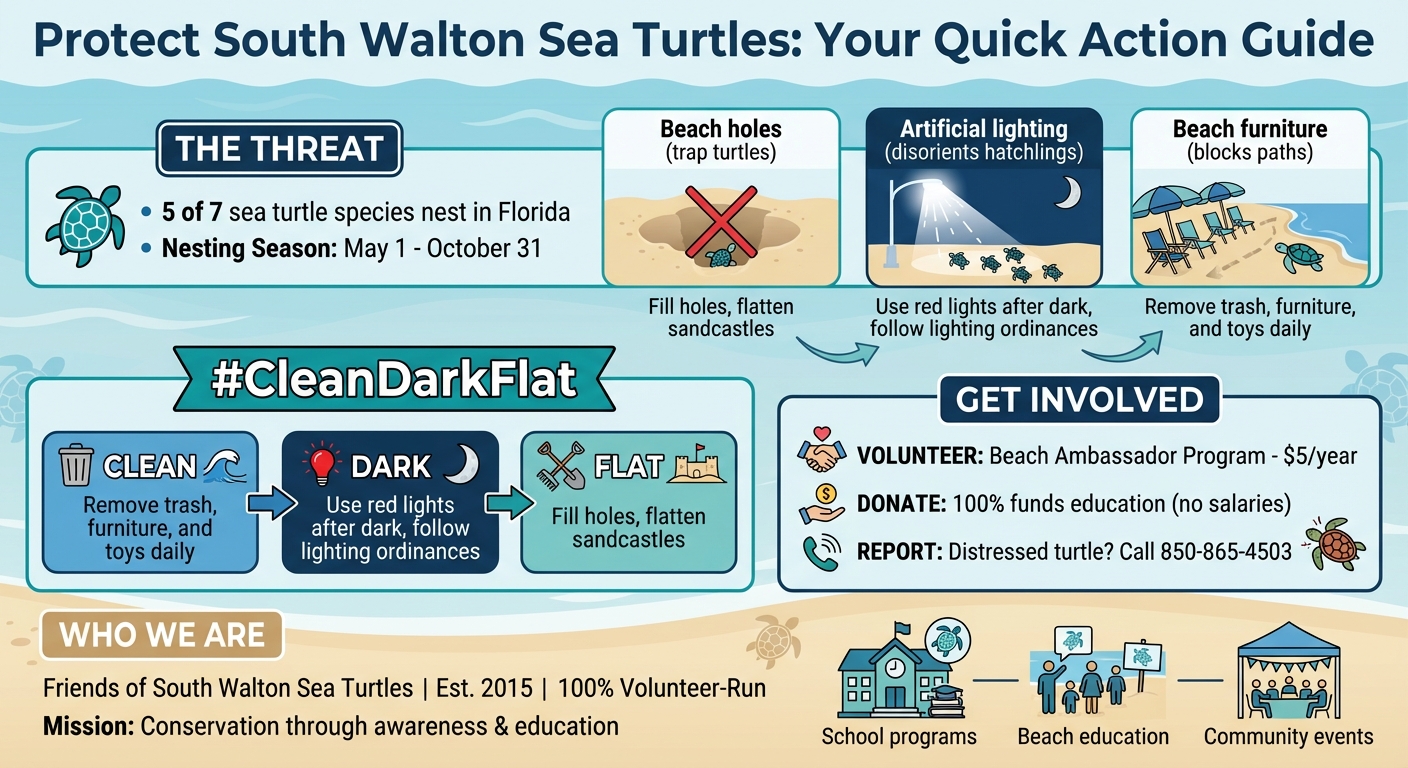 How to Support Sea Turtle Conservation in South Walton: Quick Action Guide