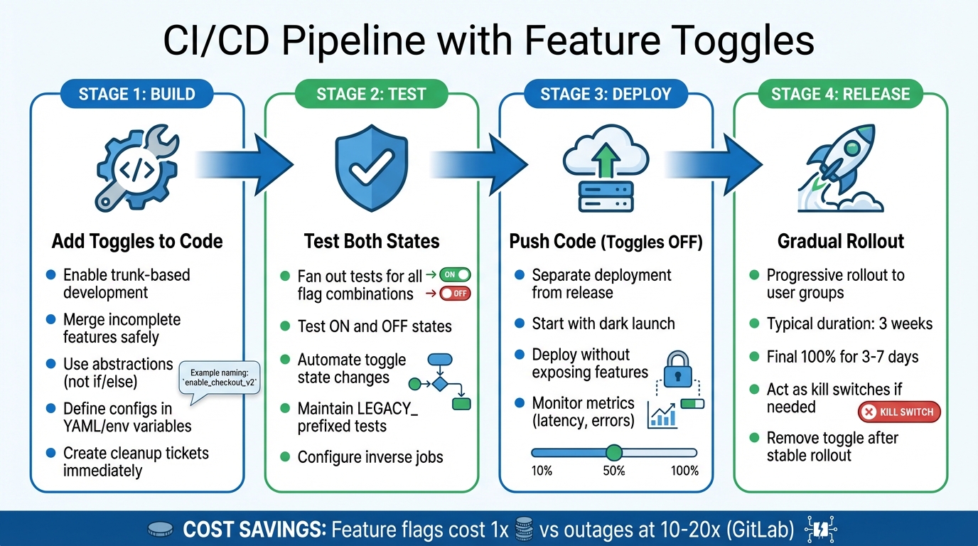Feature Toggle Integration Across CI/CD Pipeline Stages