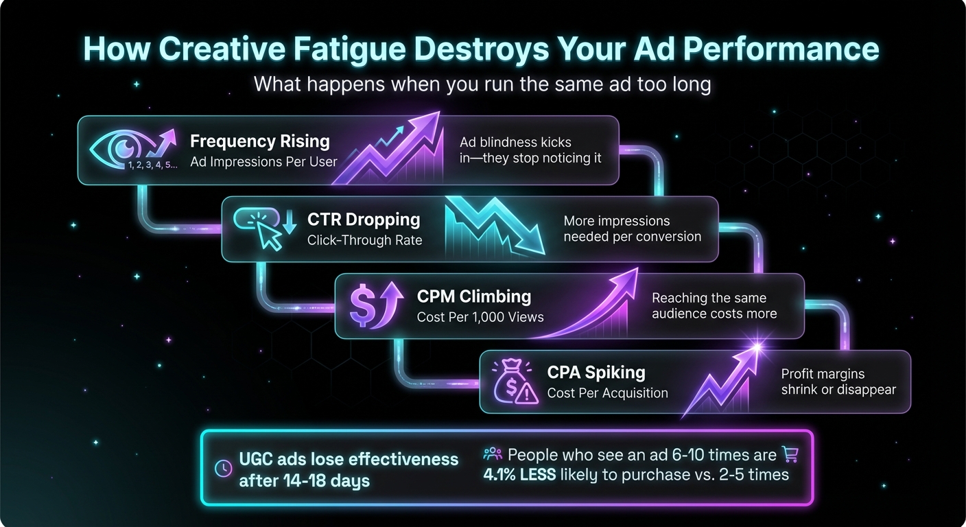 Creative Fatigue Impact on Meta Ad Performance Metrics
