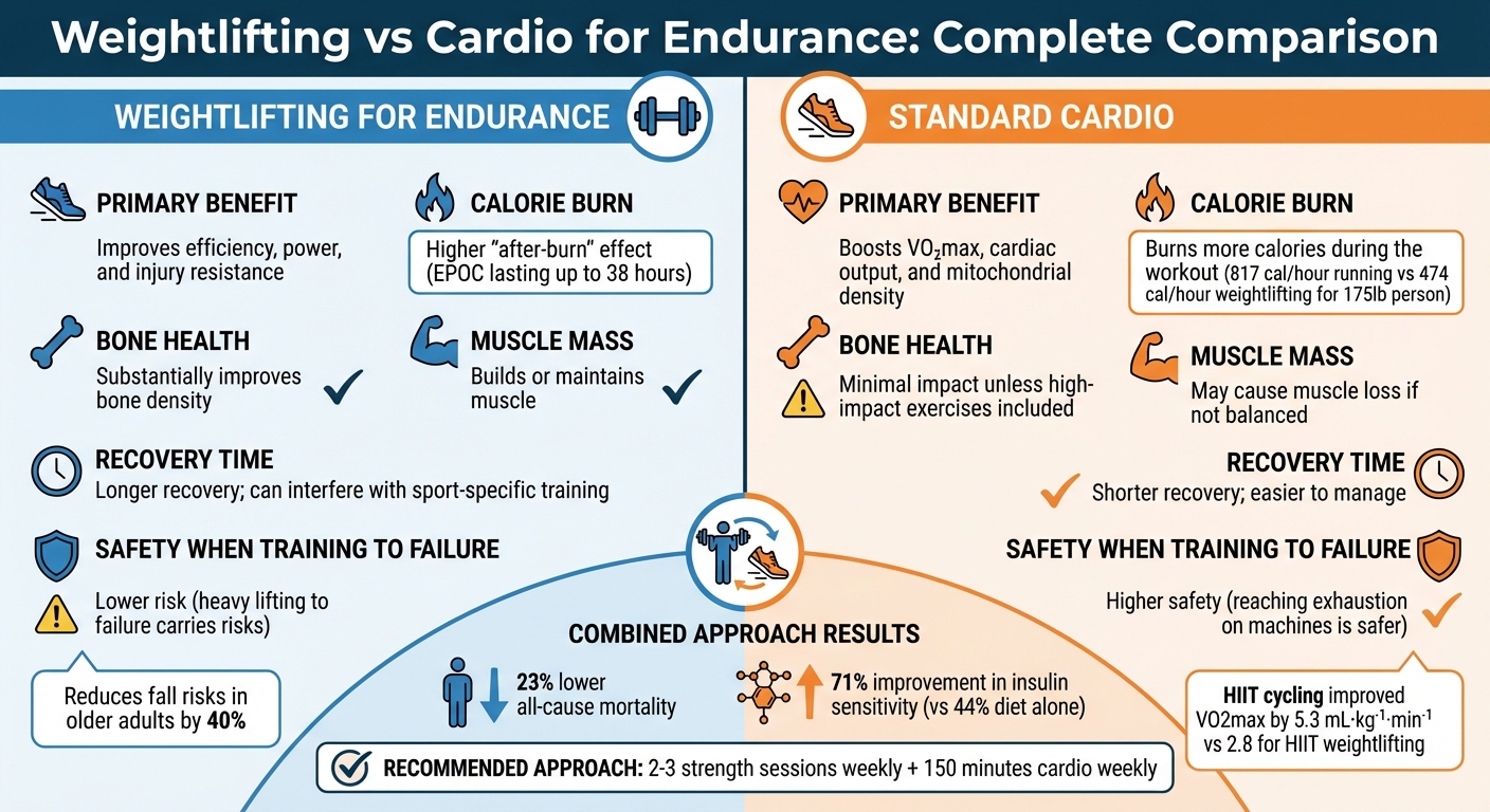 Weightlifting vs Cardio for Endurance: Benefits Comparison