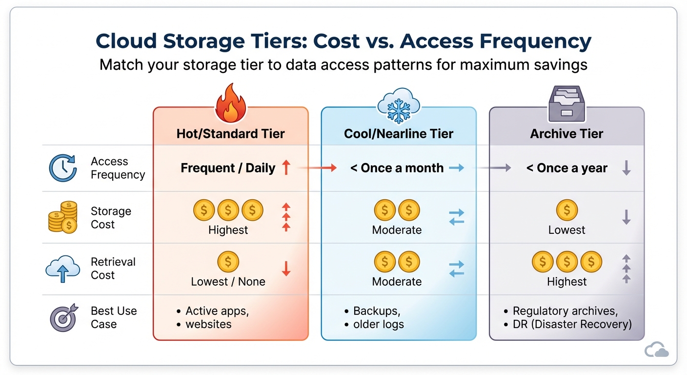 Cloud Storage Tiers Cost and Use Case Comparison
