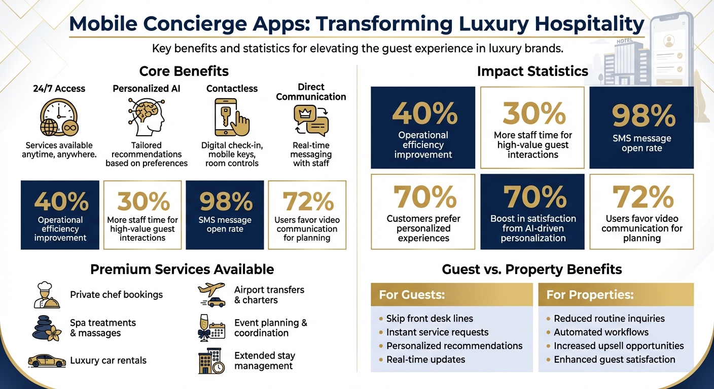 Mobile Concierge Apps: Key Statistics and Benefits for Luxury Hospitality