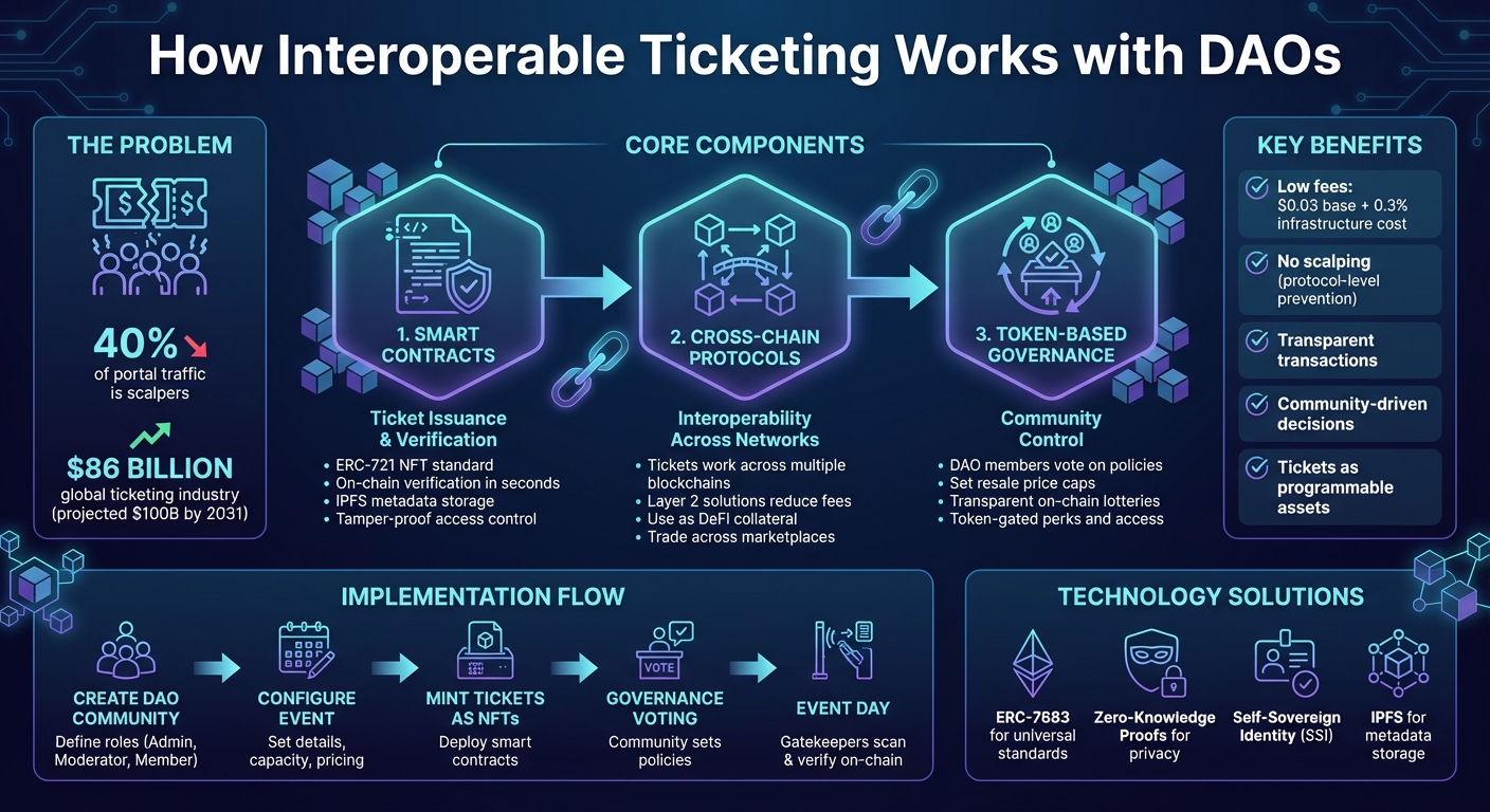 How Interoperable Ticketing Works in DAOs: Core Components and Workflow