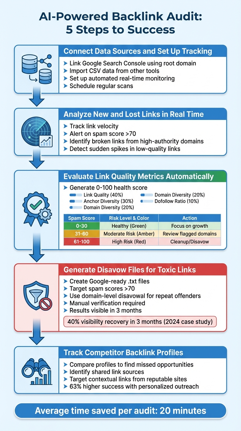 5-Step AI-Powered Backlink Audit Process
