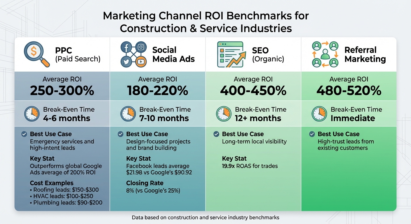 Paid Advertising ROI Benchmarks by Marketing Channel for Service Businesses