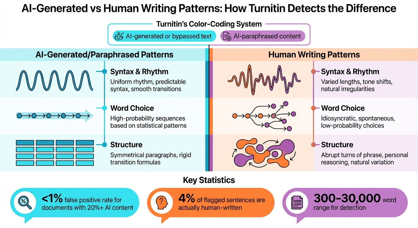 AI-Generated vs Human Writing Patterns: How Turnitin Detects the Difference