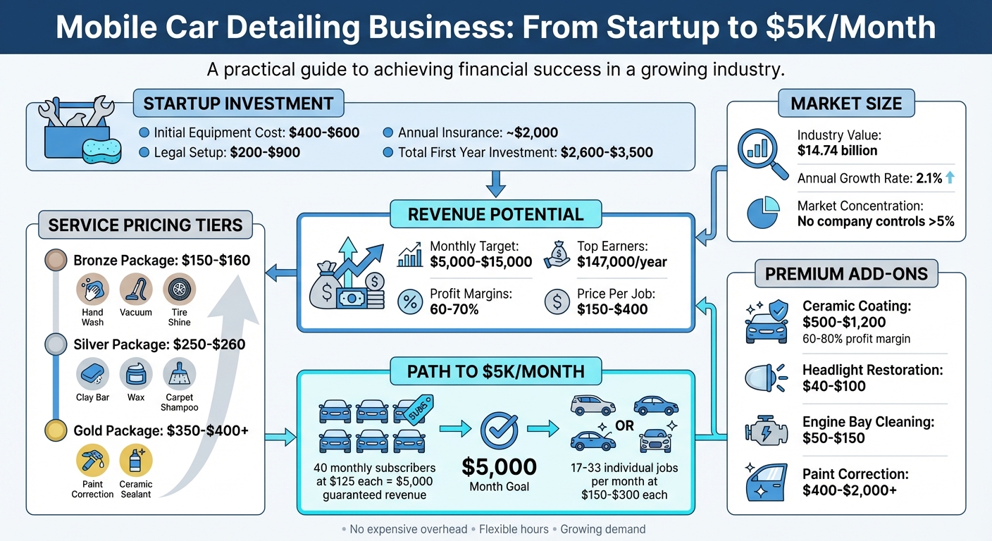 Mobile Car Detailing Business Startup Costs and Revenue Potential