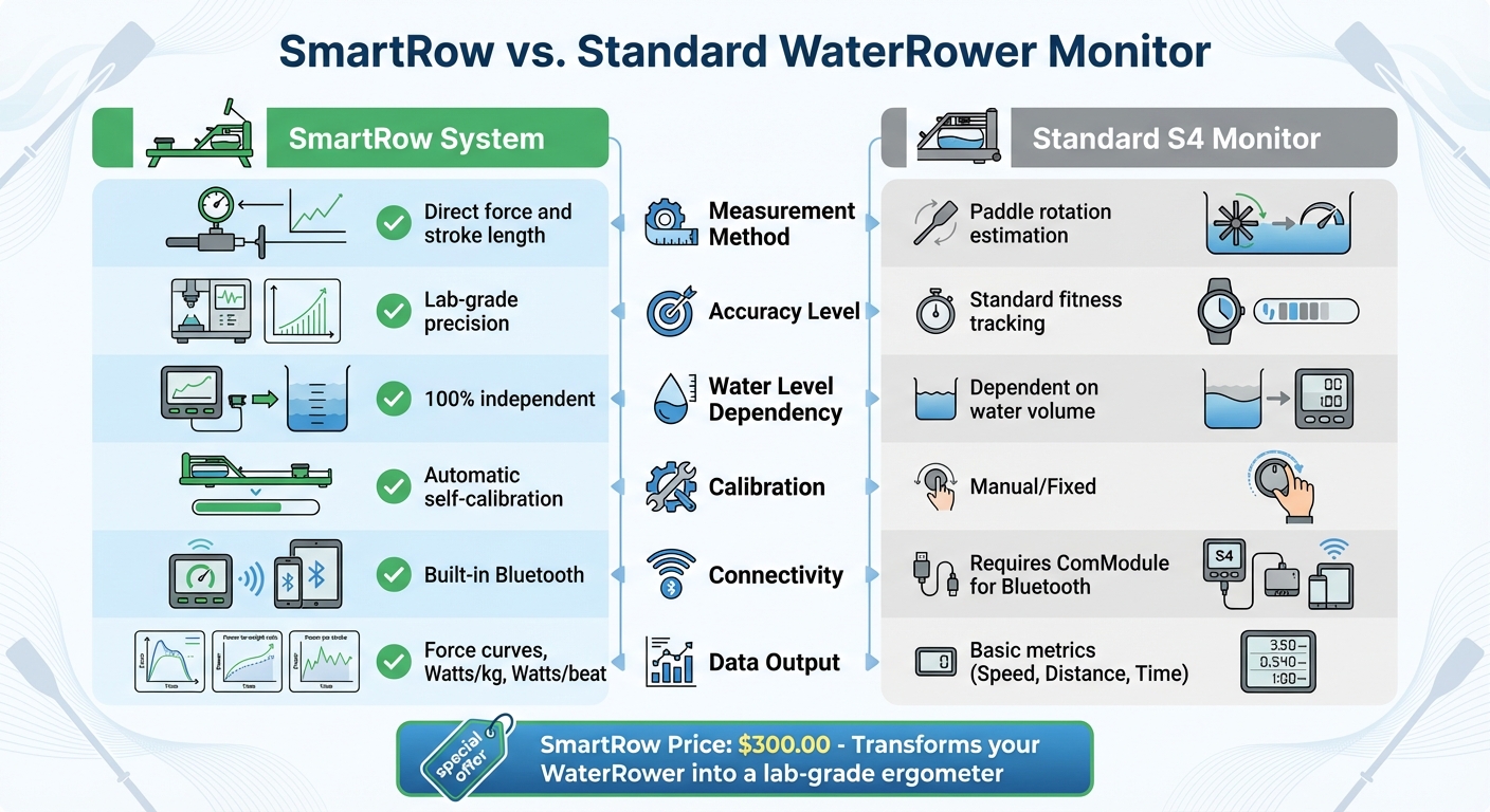SmartRow vs Standard WaterRower Monitor Comparison