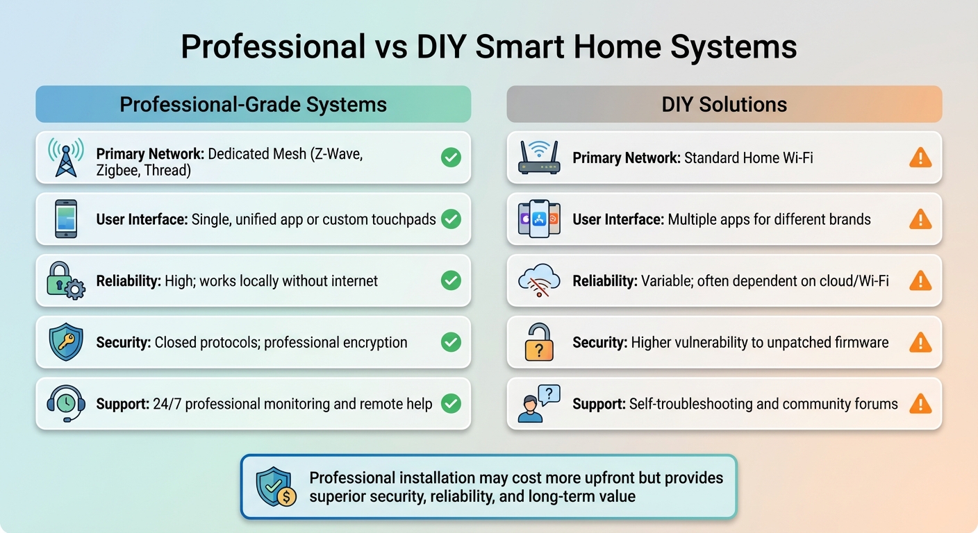 Professional vs DIY Smart Home Systems Comparison