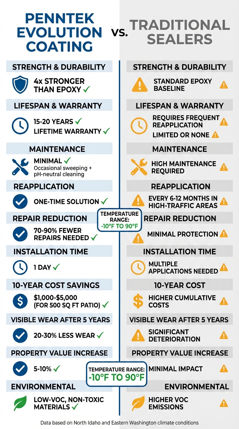 Protecting Stone-Look Patios In Harsh Climates 6 Penntek Evolution Coating Vs Traditional Sealers: Durability And Cost Comparison