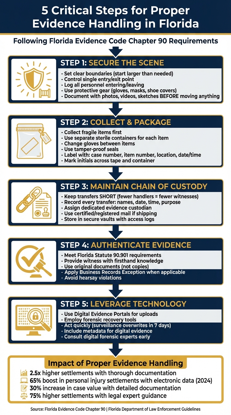 Florida Evidence Handling Process: 5 Critical Steps for Legal Cases