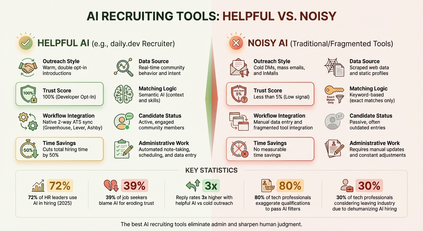 Helpful vs Noisy AI Recruiting Tools Comparison