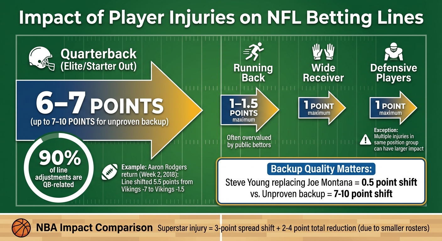 How Different Player Injuries Impact NFL Betting Lines