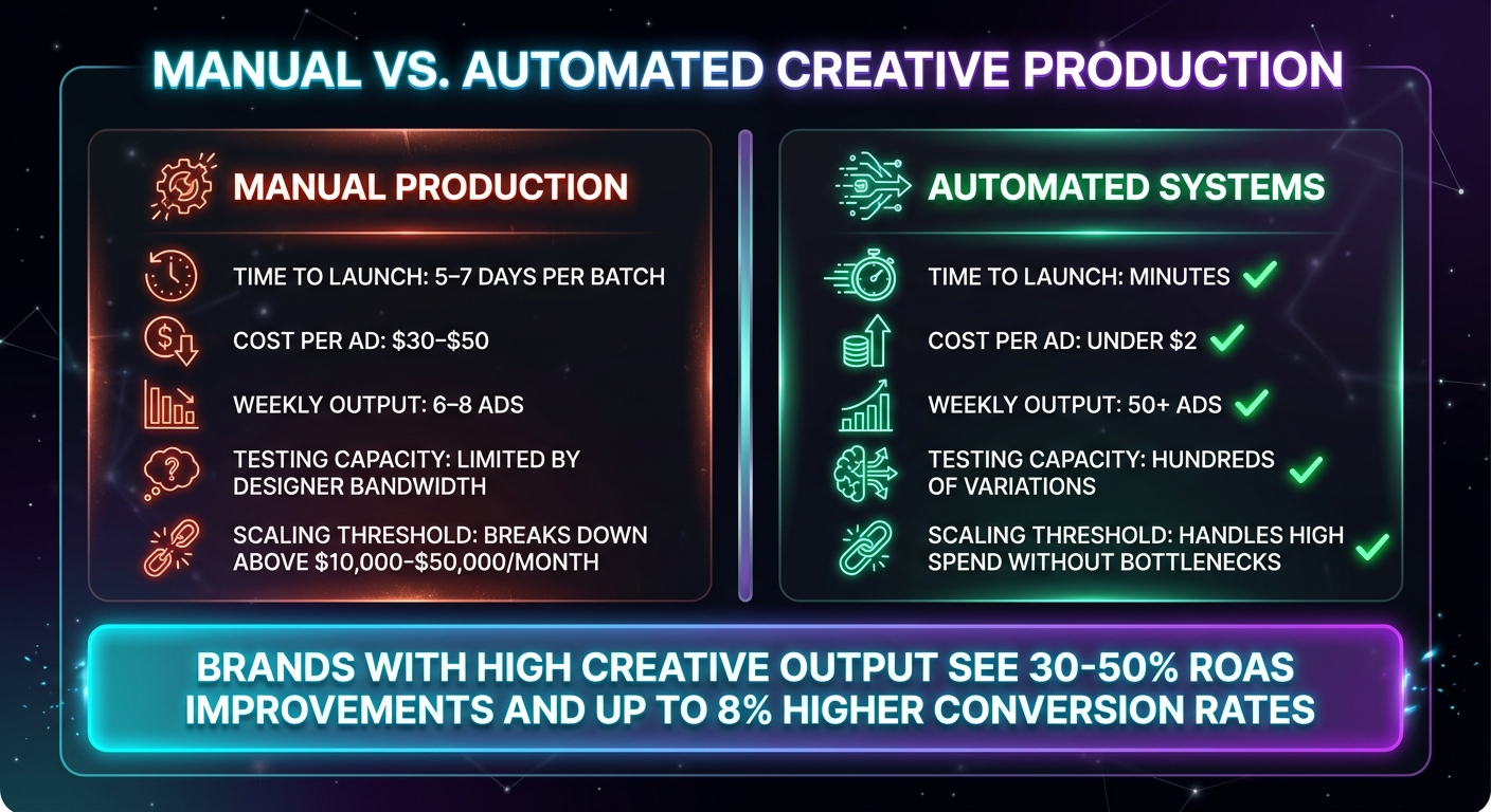 Manual vs Automated Meta Ad Production: Cost and Performance Comparison