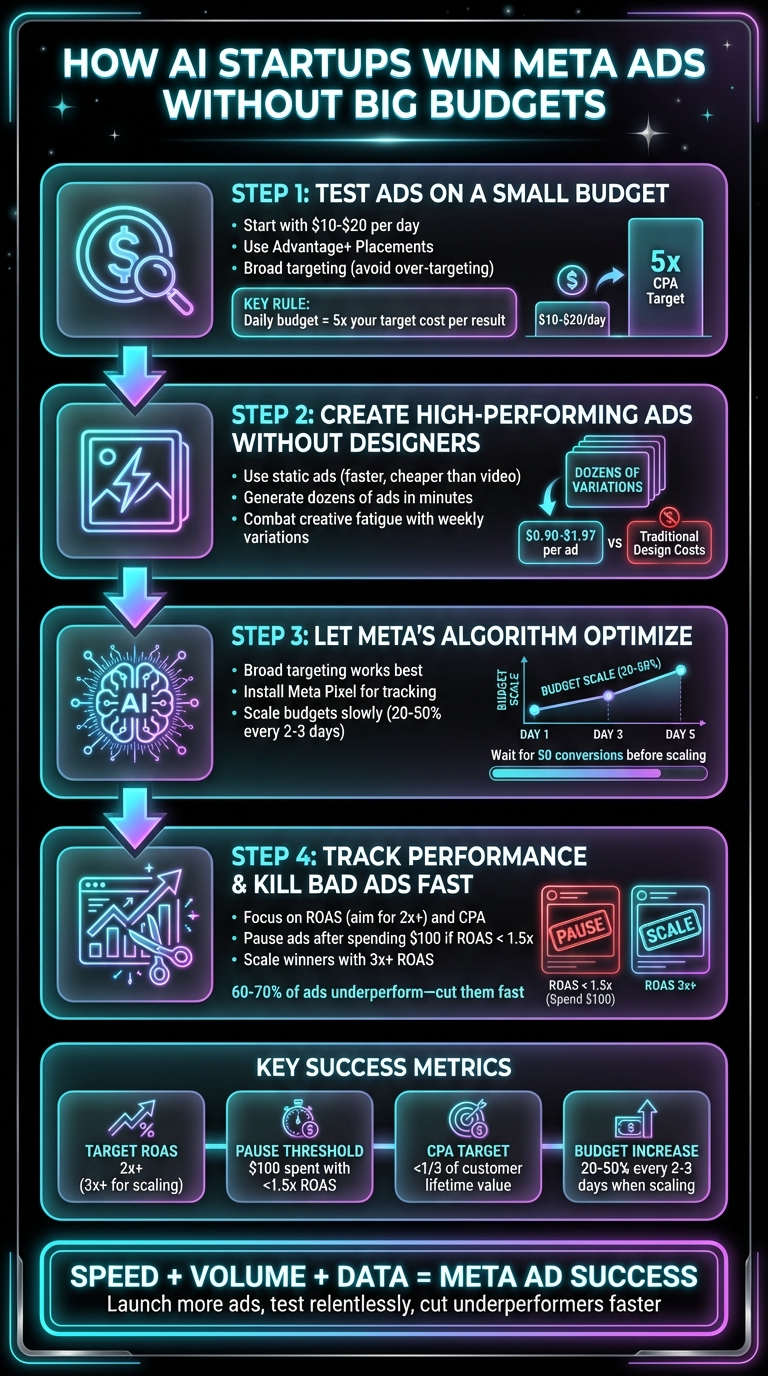 4-Step Meta Ads Strategy for AI Startups on Small Budgets