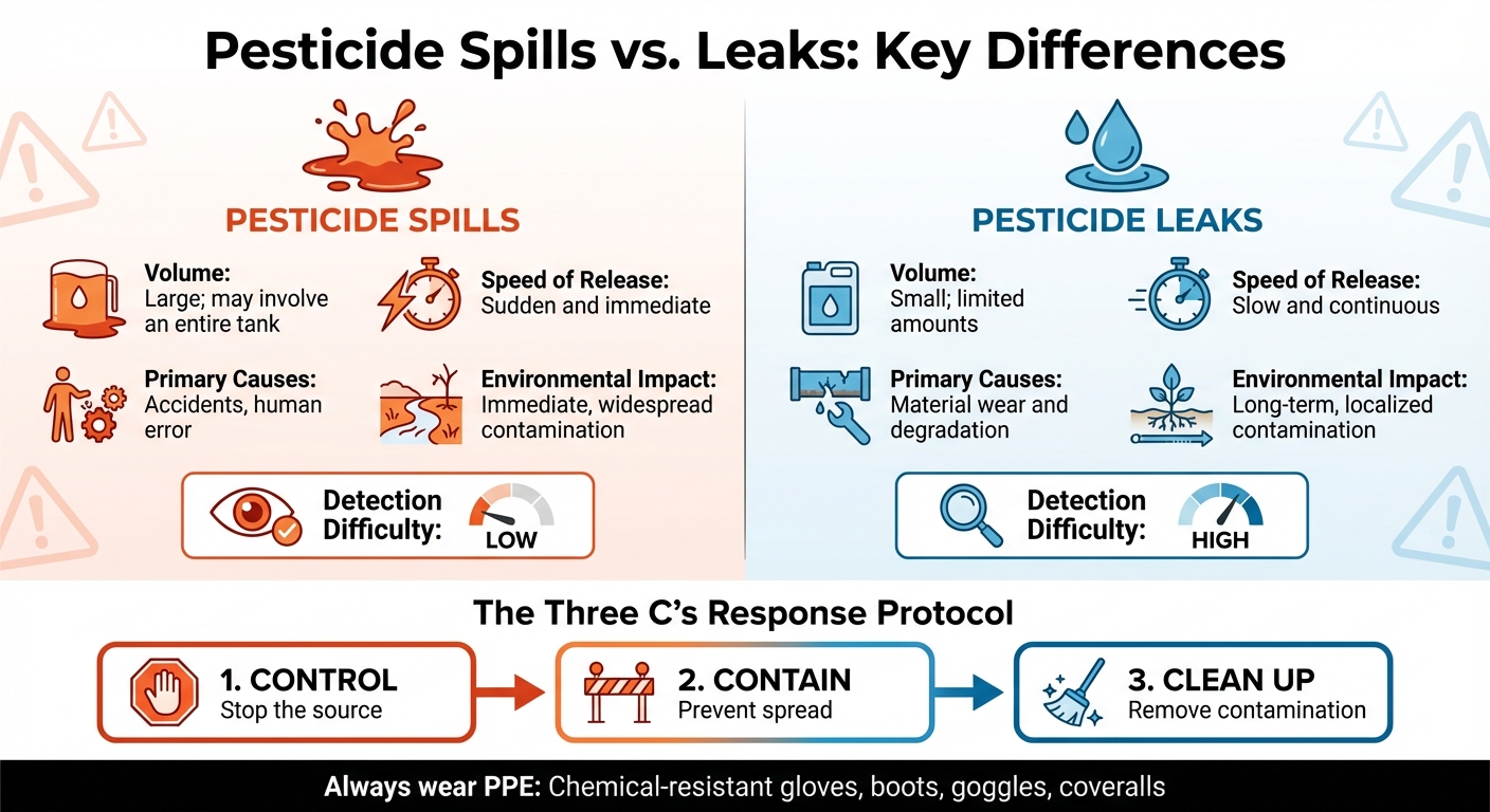 Pesticide Spills vs Leaks: Key Differences and Response Guide