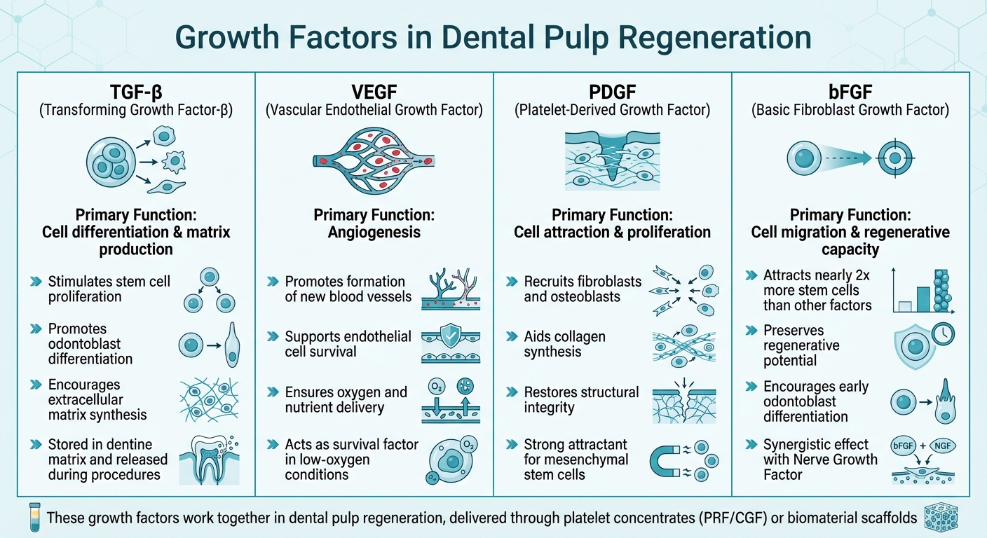 Key Growth Factors in Dental Pulp Regeneration and Their Functions