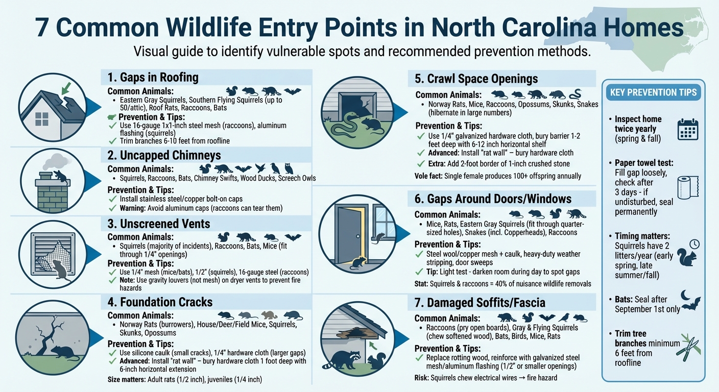 7 Common Wildlife Entry Points in Homes and Prevention Methods