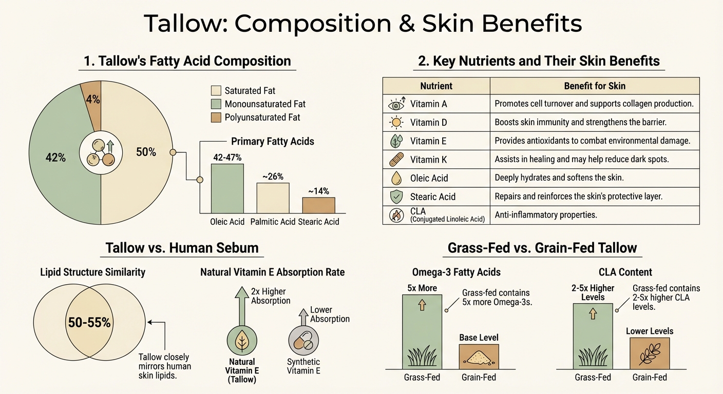 Tallow Composition and Skin Benefits: Complete Nutrient Breakdown
