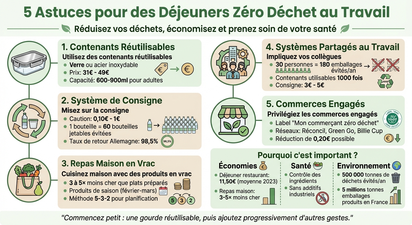 5 astuces pour des déjeuners zéro déchet au travail