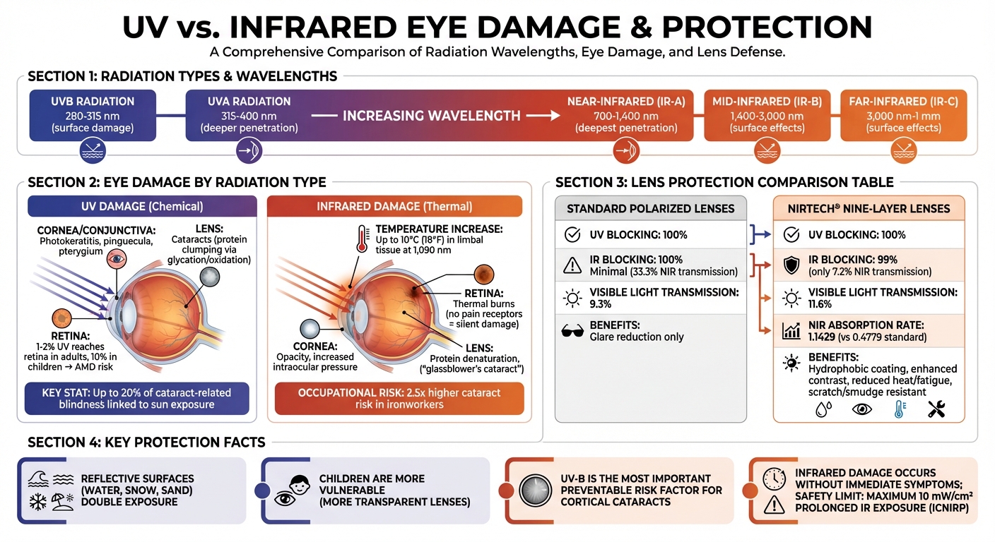 UV vs Infrared Eye Damage: Wavelengths, Effects, and Protection Comparison