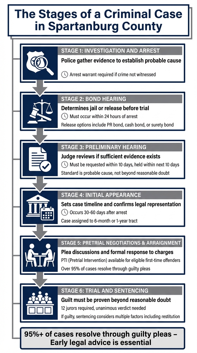 Criminal Case Process in Spartanburg County: 6 Key Stages from Arrest to Sentencing