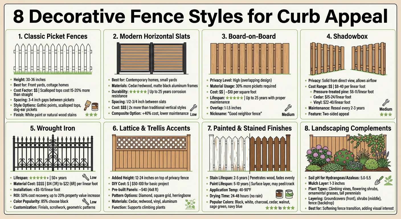 8 Decorative Fence Styles Comparison Guide