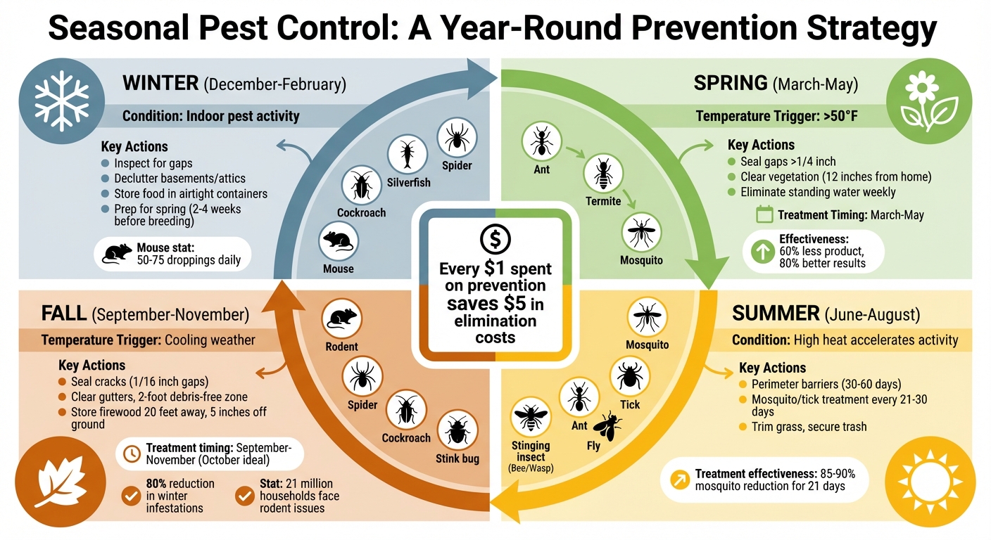 Seasonal Pest Control Guide: What to Treat Each Season