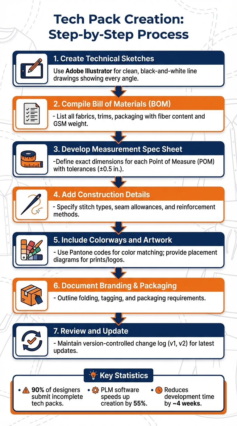 7-Step Tech Pack Creation Process for Garment Manufacturing