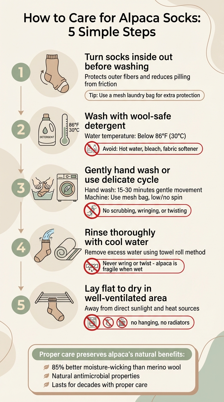 5 Steps to Care for Alpaca Socks: Complete Washing and Drying Guide
