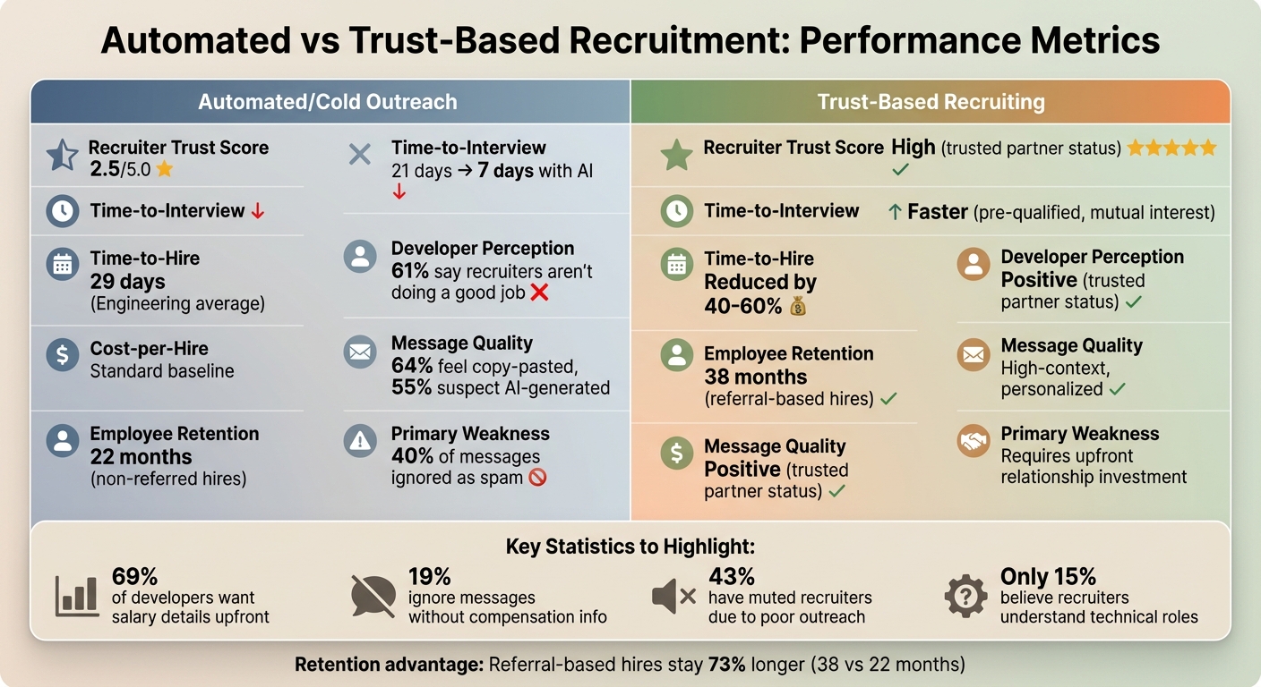 Automated vs Trust-Based Developer Recruitment: Performance Metrics Comparison