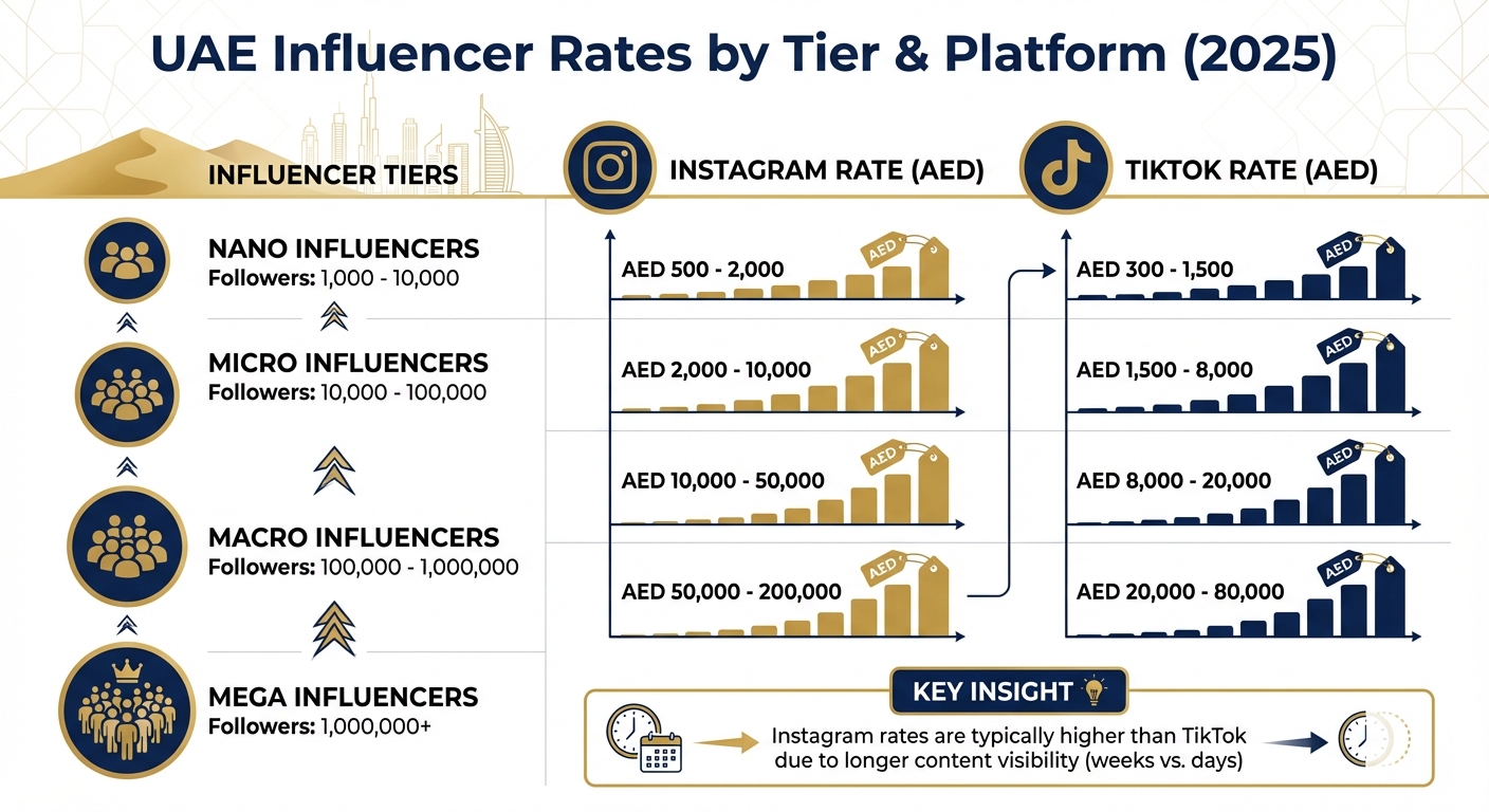 UAE Influencer Rates by Tier and Platform 2025