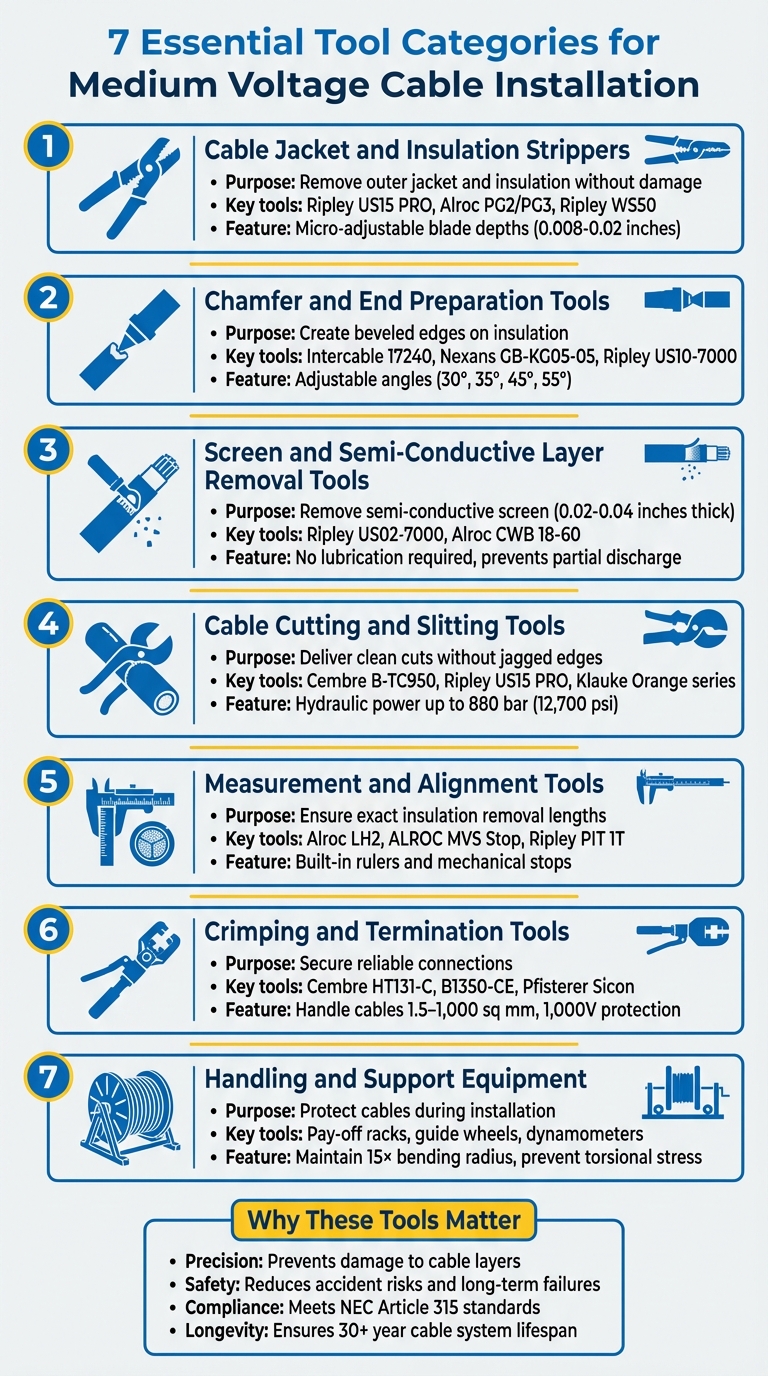 7 Essential Tool Categories for Medium Voltage Cable Installation