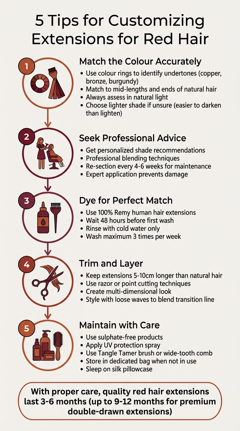5 Essential Steps for Matching Hair Extensions to Red Hair