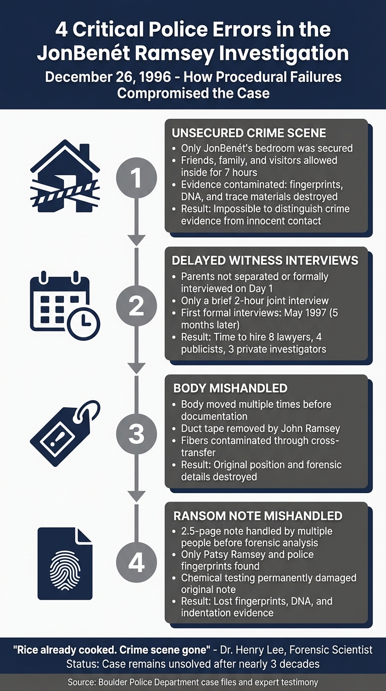 4 Critical Police Errors in JonBenét Ramsey Investigation