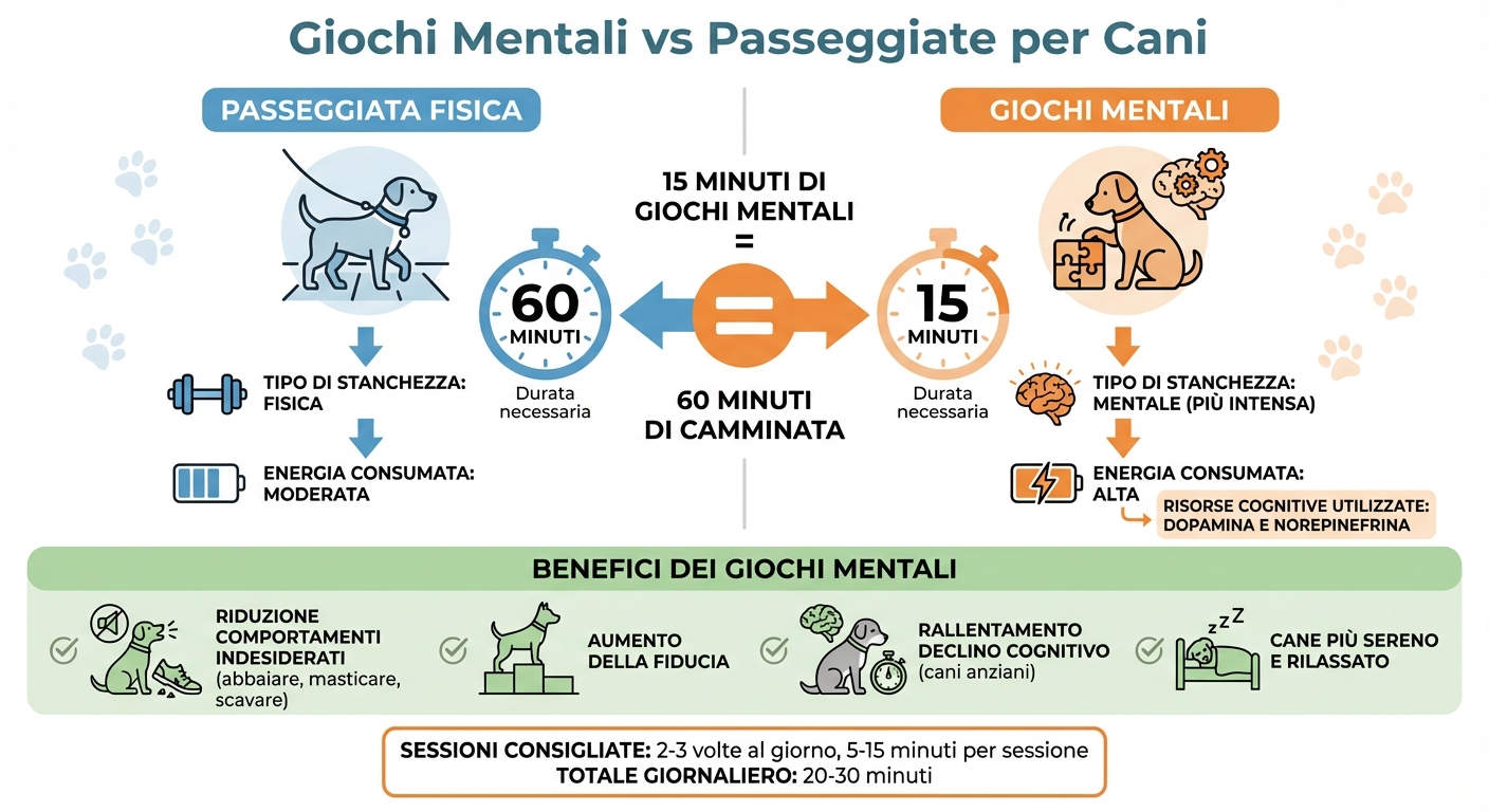 Confronto tra esercizio fisico e giochi mentali per cani: efficacia e benefici