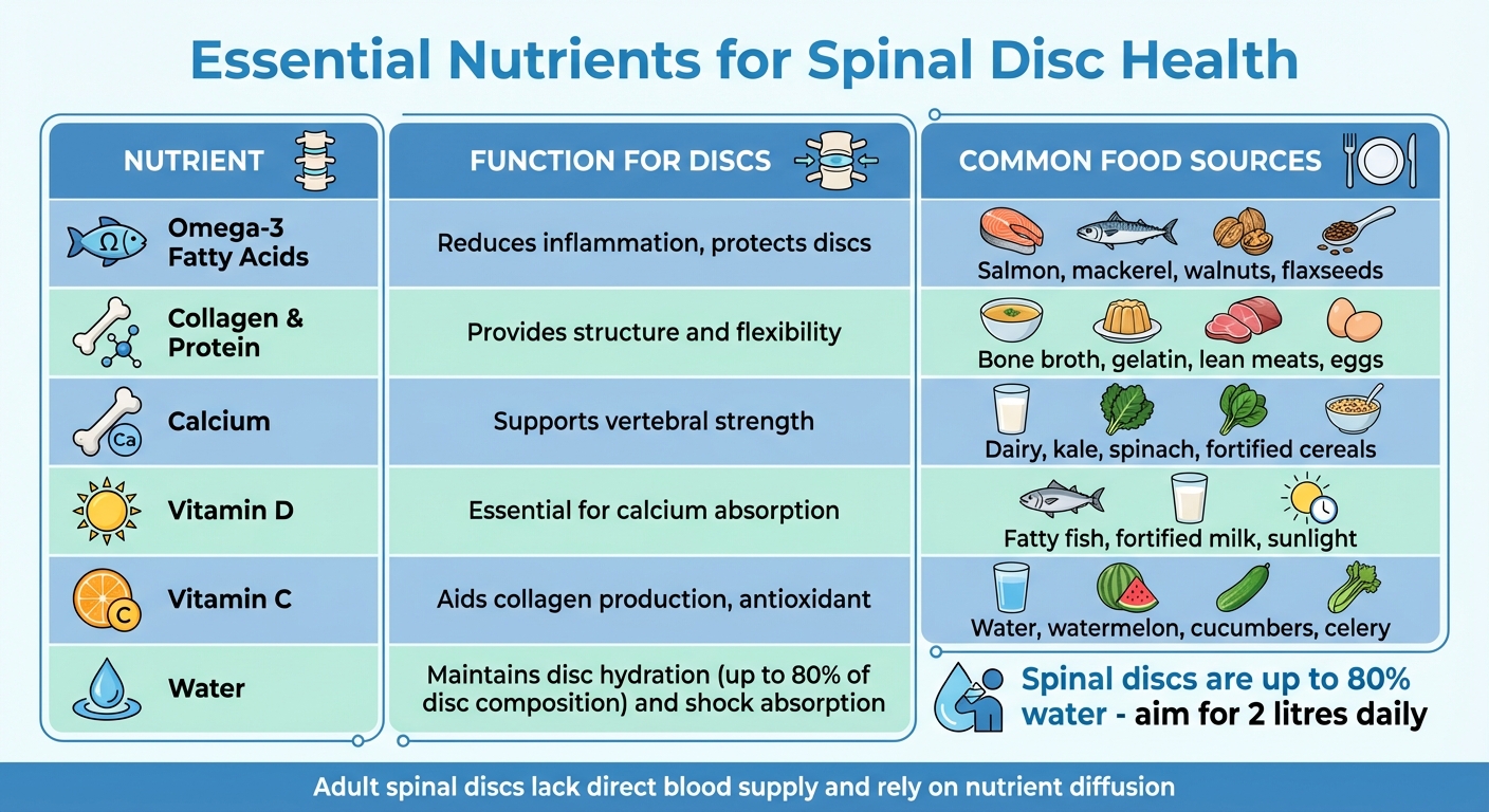 Essential Nutrients for Spinal Disc Health: Food Sources and Functions