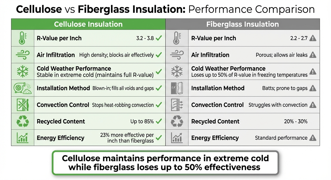 Cellulose vs Fiberglass Insulation: Energy Efficiency Comparison