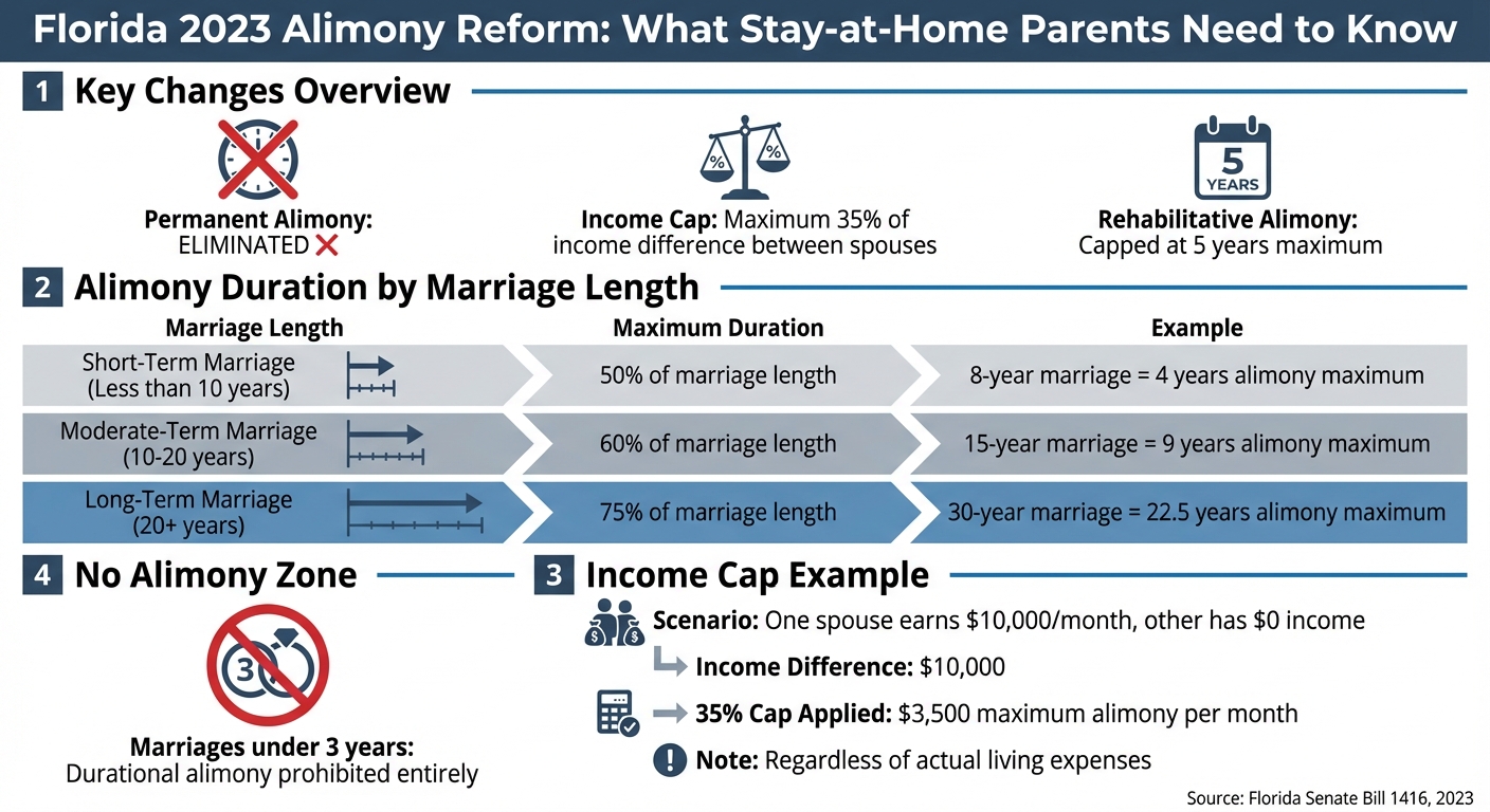 Florida 2023 Alimony Reform: Duration Limits and Income Caps by Marriage Length