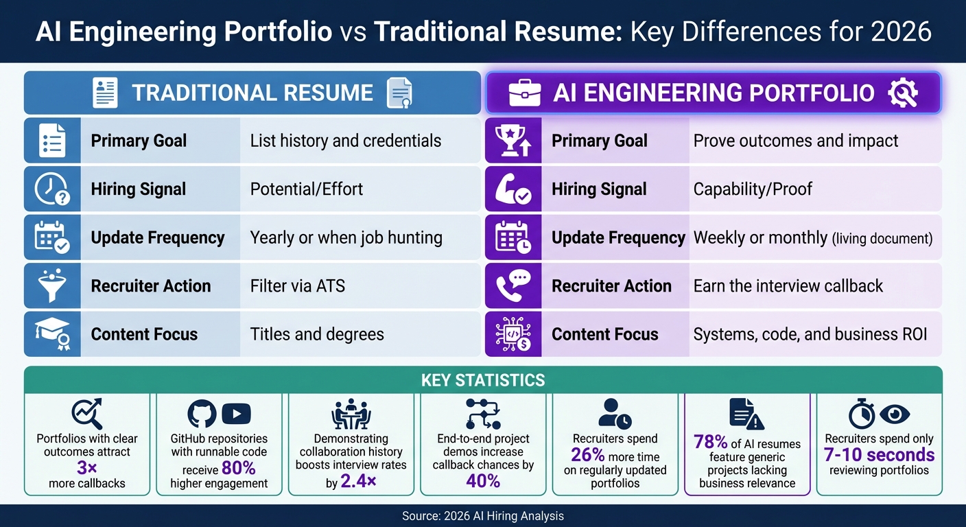 AI Engineering Portfolio vs Traditional Resume: Key Differences for 2026