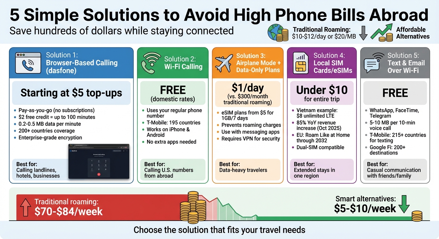 5 Ways to Avoid High Phone Bills While Traveling Abroad