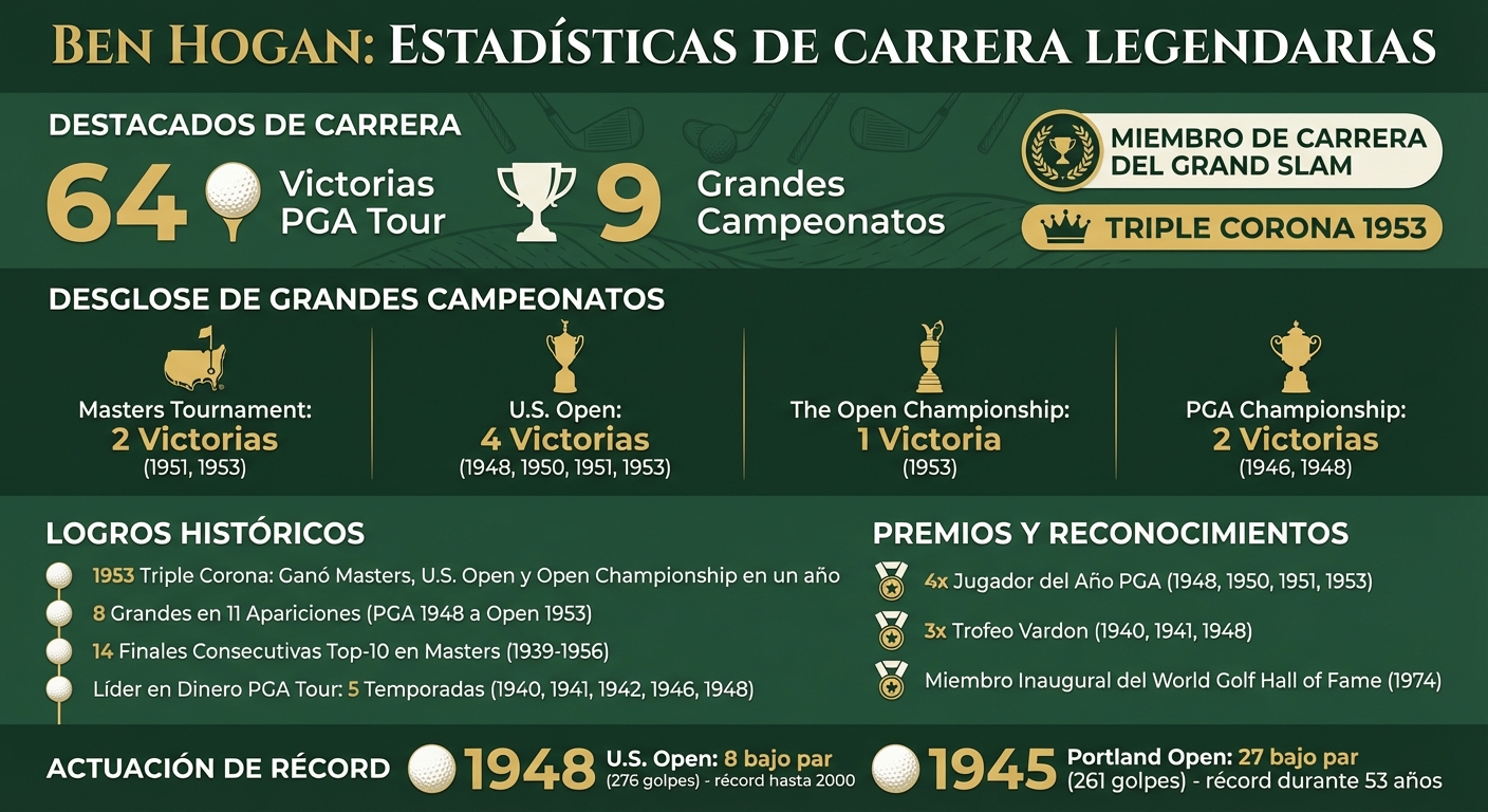 Ben Hogan Career Achievements and Major Championships Statistics