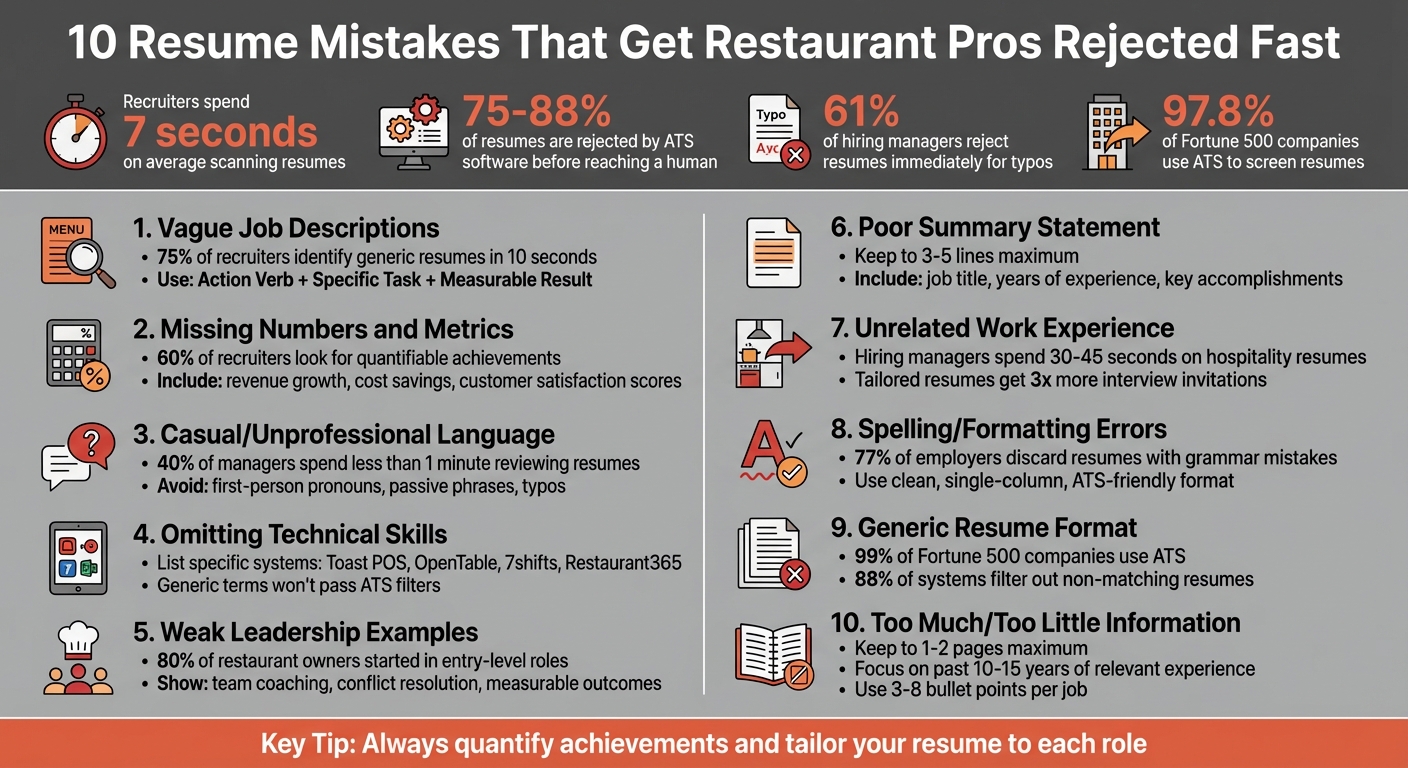 10 Resume Mistakes Restaurant Managers Must Avoid