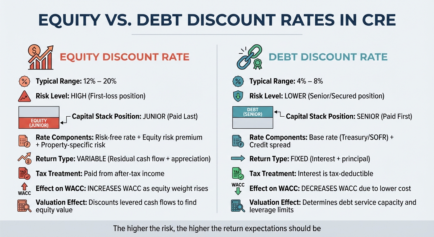 Equity vs Debt Discount Rates in Commercial Real Estate