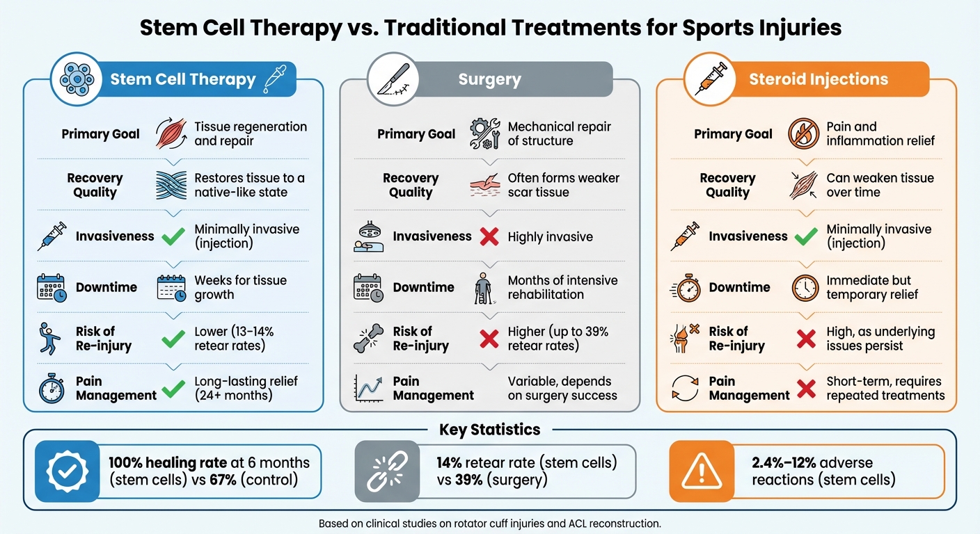 Stem Cell Therapy vs Traditional Sports Injury Treatments Comparison